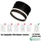 Quickway Imports 15W Surface-Mounted LED Cylinder Downlight Modern 4000K White Spotlight Black Aluminum Frame Perfect for Residential & Commercial Interiors Including Homes Offices & Retail Spaces